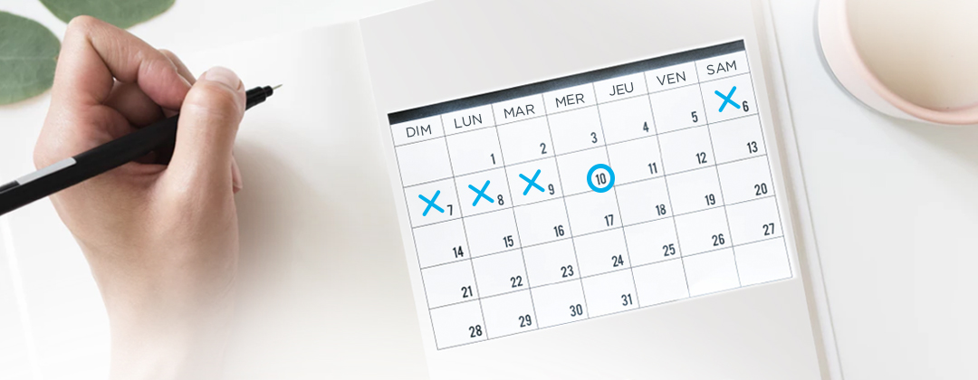 Il peut être utilisé jusqu'à 4 jours avant la date présumée des règles